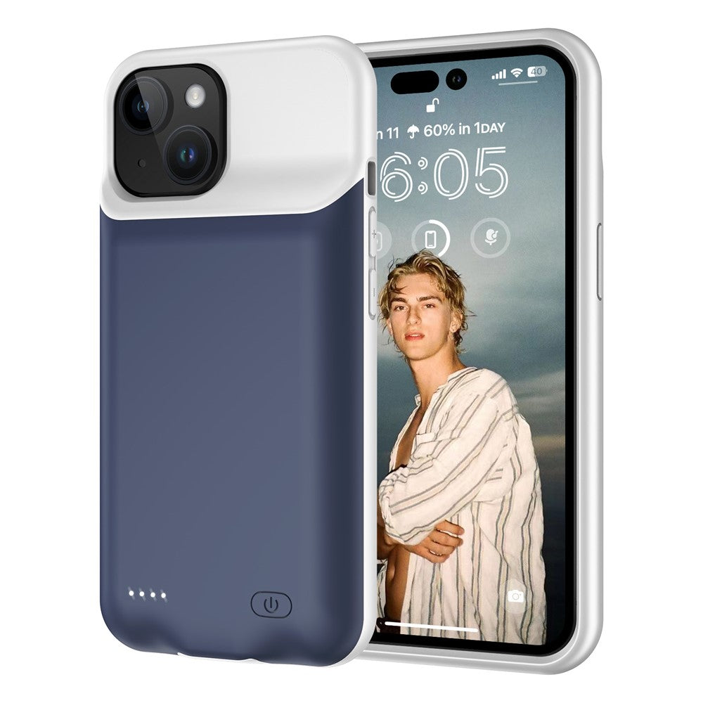 Battery Case for iPhone 15 , 7000mAh Rechargeable Battery Pack Charging Phone Case