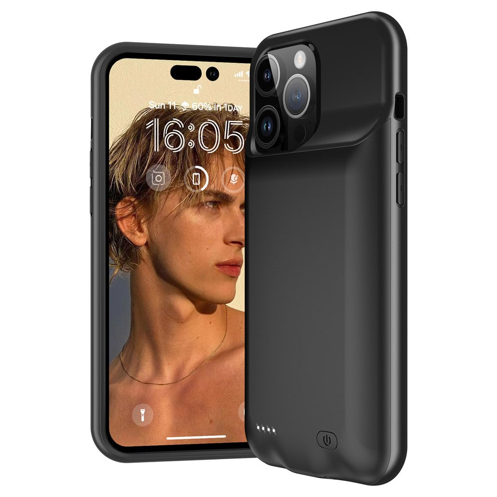 D98 Battery Case for iPhone 15 Pro Max , 8500mAh Extended Rechargeable Charging Phone Case