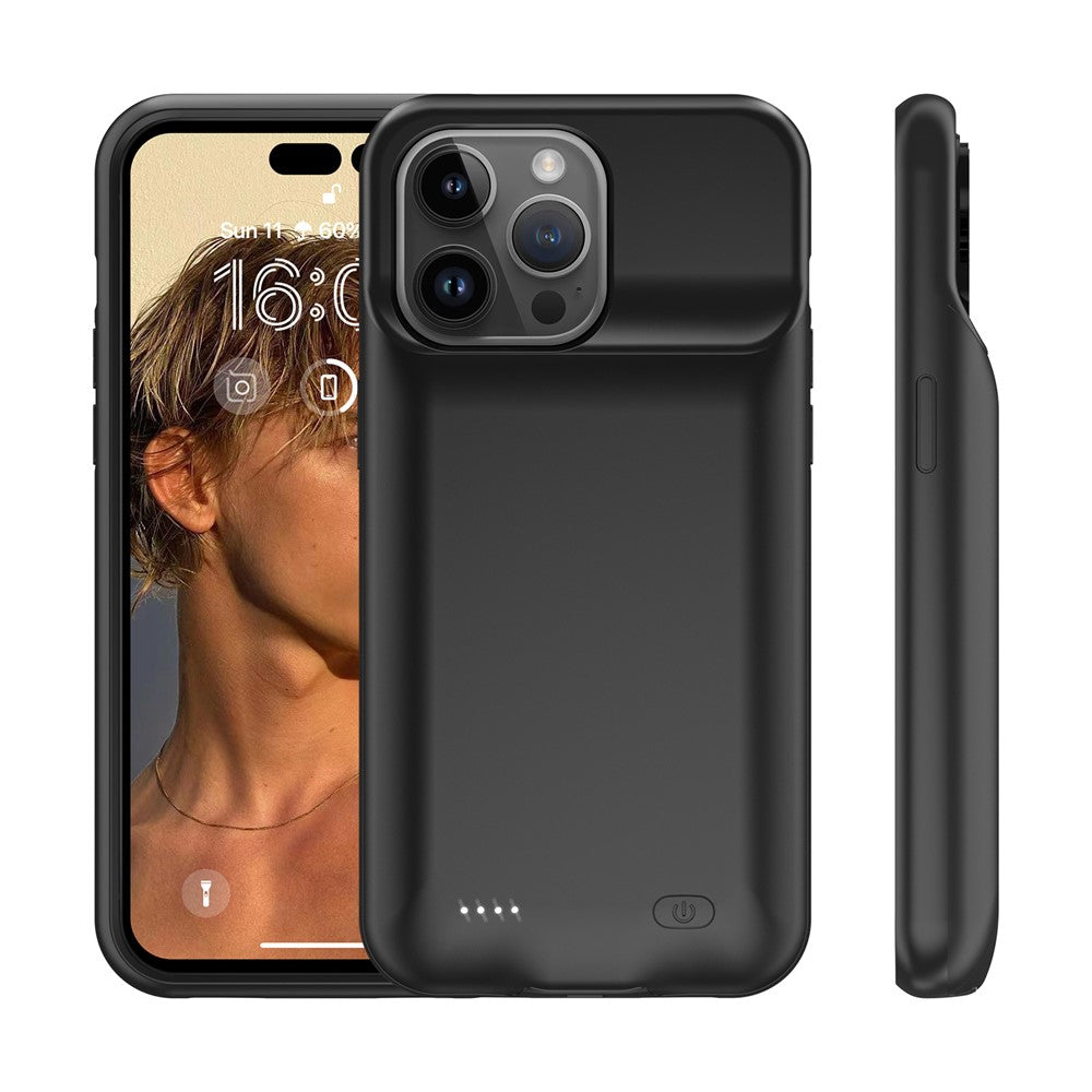 D98 Battery Case for iPhone 15 Pro Max , 8500mAh Extended Rechargeable Charging Phone Case