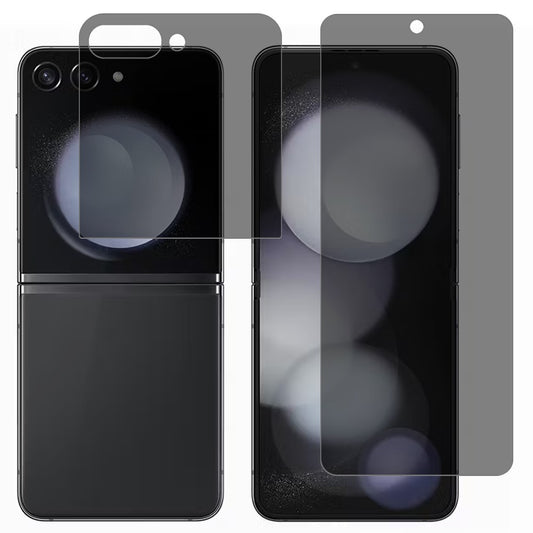 For Samsung Galaxy Z Flip7 FE 5G / Z Flip6 5G Anti-Spy PET Screen Protector Front Screen + Back Screen Matte Film