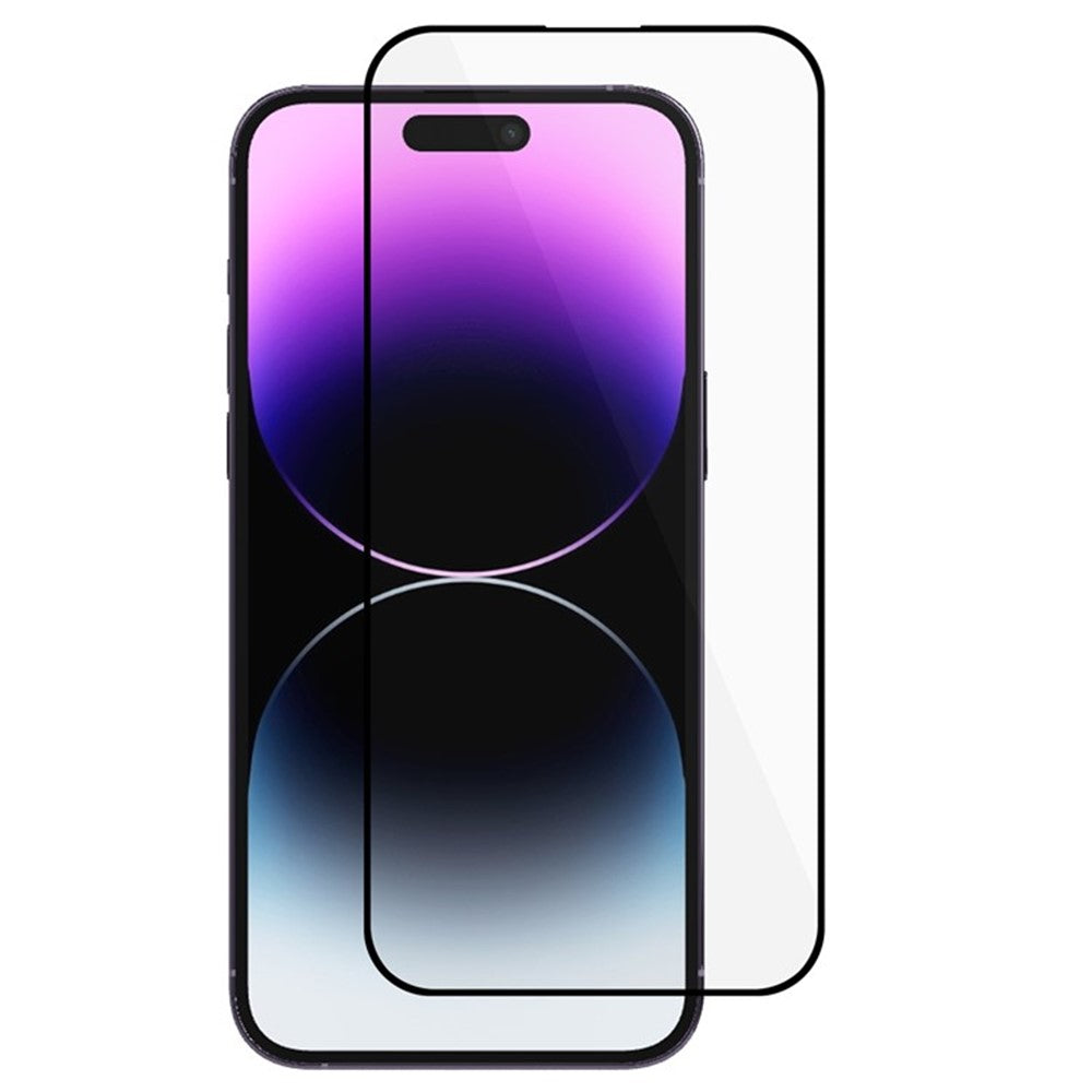 For iPhone 16 Pro Max Full Screen Protector Silk Printing Tempered Glass Film