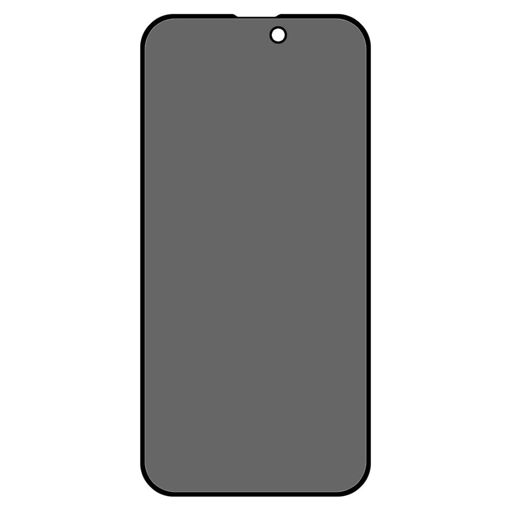 For iPhone 16 Pro Anti-Spy Screen Protector Full Coverage Silk Printing Tempered Glass Film