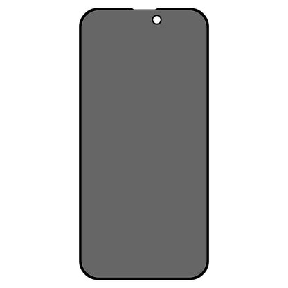 For iPhone 16 Pro Anti-Spy Screen Protector Full Coverage Silk Printing Tempered Glass Film