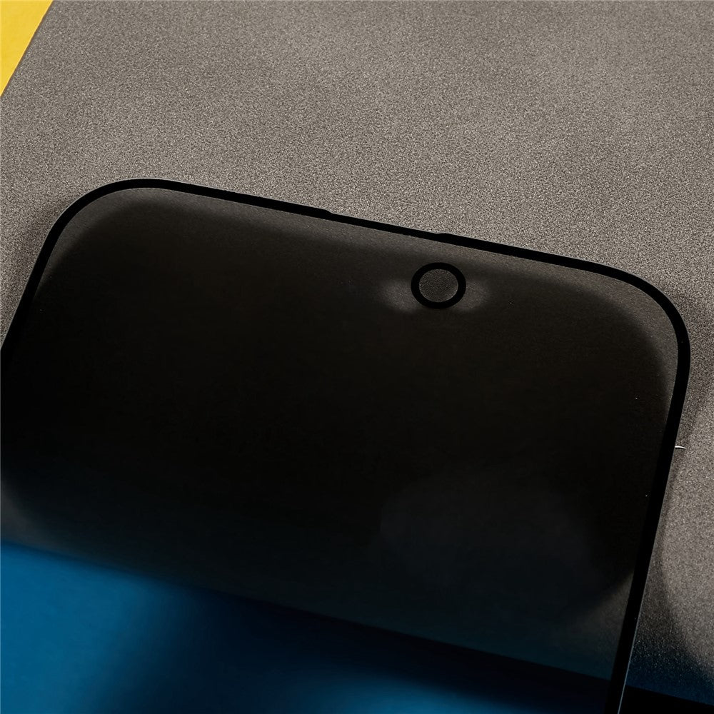 For iPhone 16 Pro Anti-Spy Screen Protector Full Coverage Silk Printing Tempered Glass Film