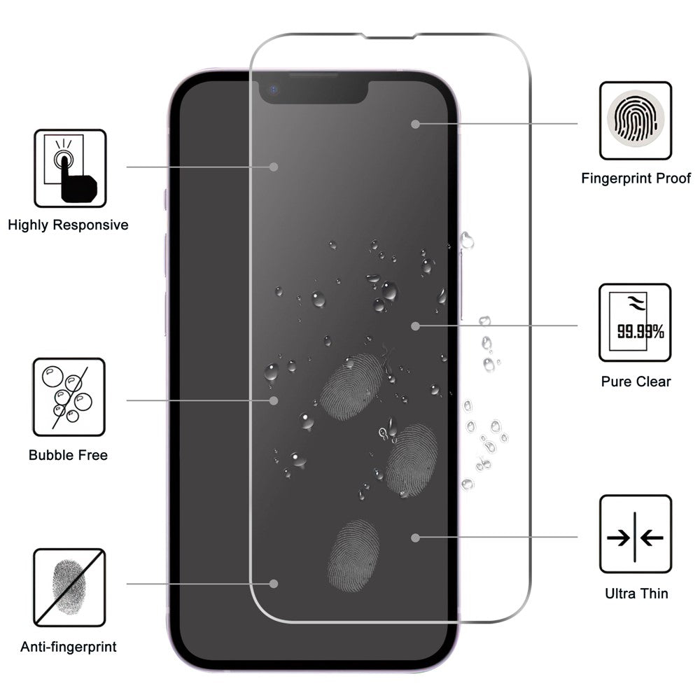 For iPhone 17e / 16e Screen Protector HD Tempered Glass Film 2.5D