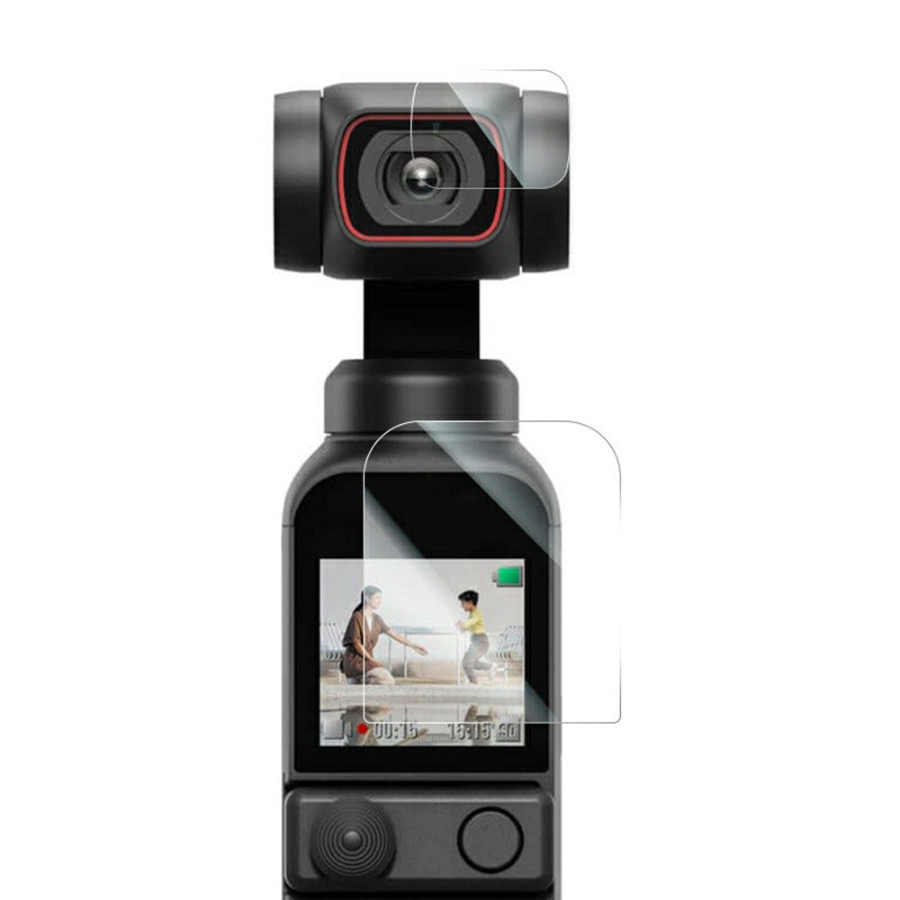 RURIHAI For DJI Pocket 2 Lens Film + Screen Protector 0.2mm 2.5D High Aluminium-Silicon Glass Guard