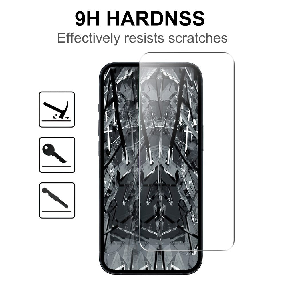 2Pcs For iPhone 17 Pro HD Clear Screen Protector Anti-Explosion 2.5D Arc Edge Tempered Glass Screen Film