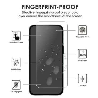 2Pcs For iPhone 17 Pro HD Clear Screen Protector Anti-Explosion 2.5D Arc Edge Tempered Glass Screen Film