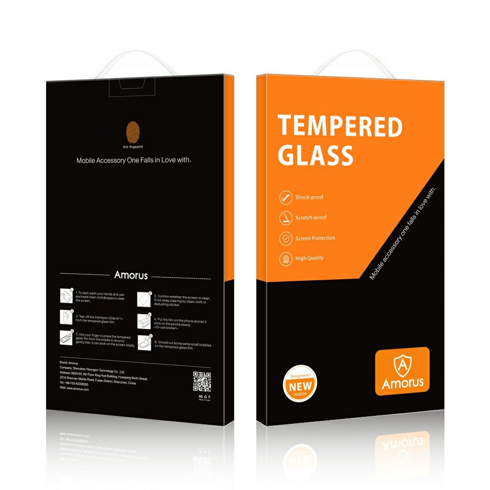 AMORUS For iPhone 17 Front Screen Protector 2.5D Arc Edge 9H High Aluminum-Silicon Glass Film