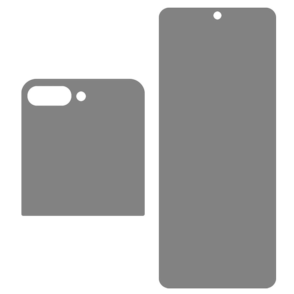 For Samsung Galaxy Z Flip7 5G Anti-Spy PET Phone Screen Protector Front + Back Screen Matte Film