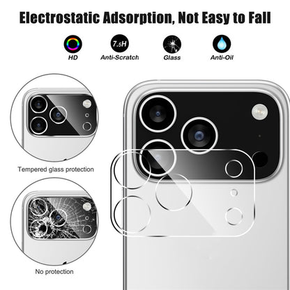 For iPhone 17 Pro Camera Lens Protector Arc Edge Clear Tempered Glass Film