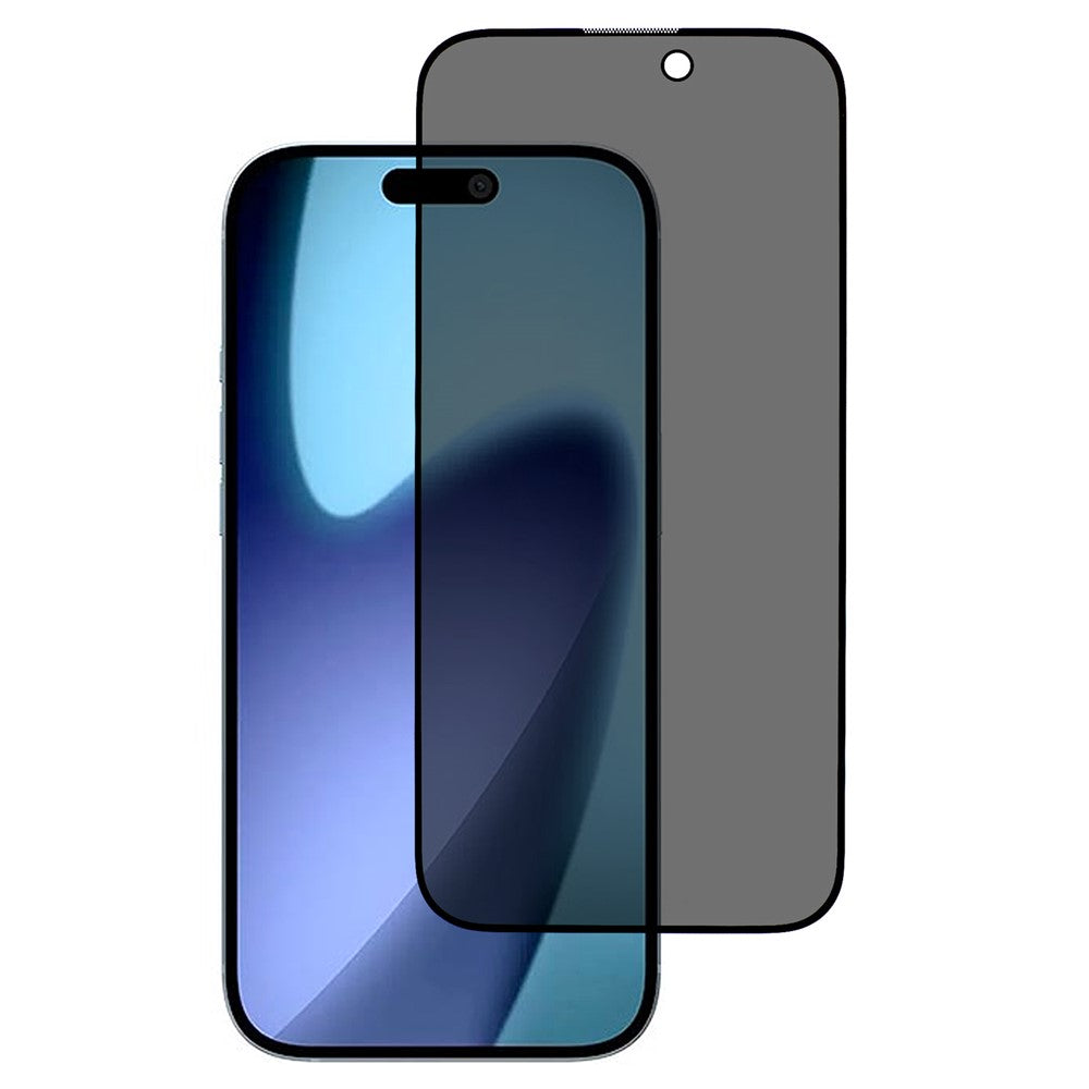 For iPhone 17 Anti-Peep Tempered Glass Full Covering Silk Printing Screen Protector