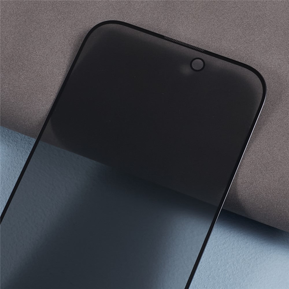 For iPhone 17 Anti-Peep Tempered Glass Full Covering Silk Printing Screen Protector