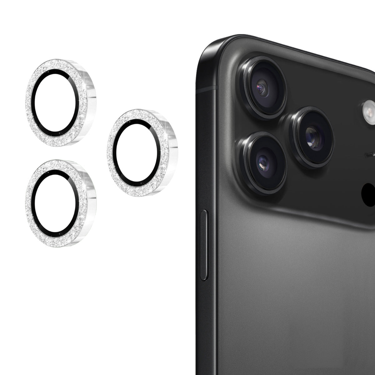 ENKAY HAT PRINCE For iPhone 17 Pro / iPhone 17 Pro Max Camera Lens Protector  Glitter Decor Tempered Glass Lens Film