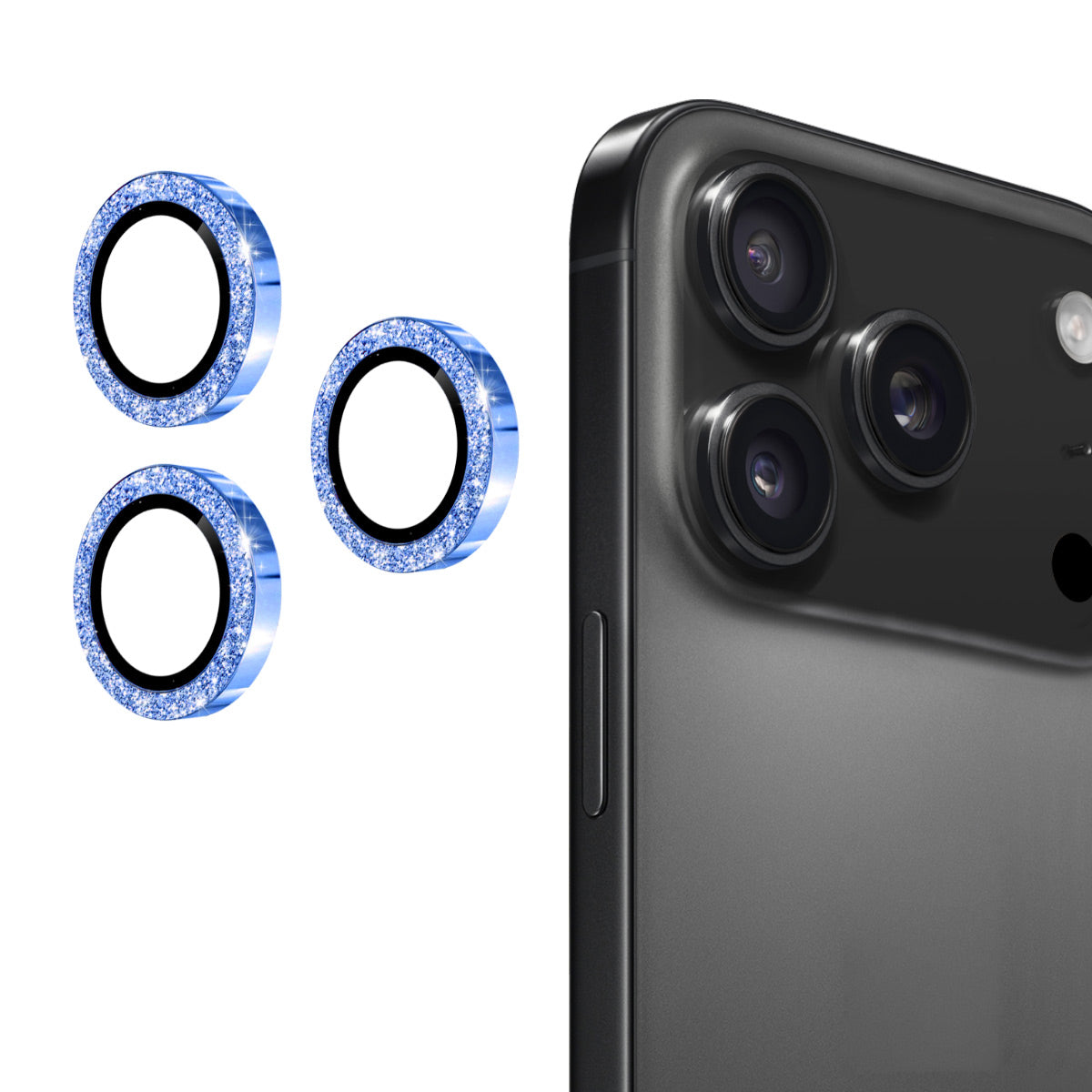 ENKAY HAT PRINCE For iPhone 17 Pro / iPhone 17 Pro Max Camera Lens Protector  Glitter Decor Tempered Glass Lens Film