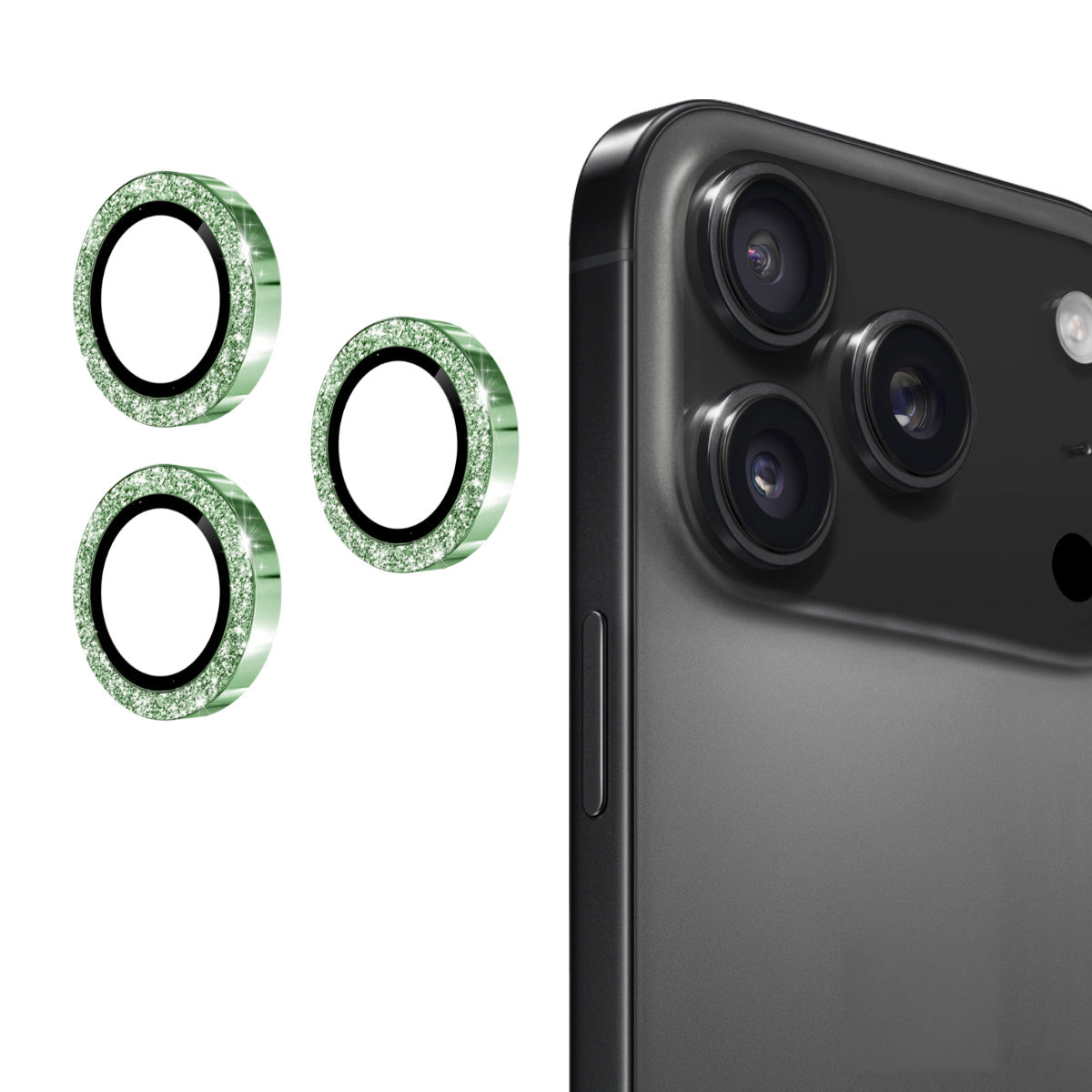 ENKAY HAT PRINCE For iPhone 17 Pro / iPhone 17 Pro Max Camera Lens Protector  Glitter Decor Tempered Glass Lens Film