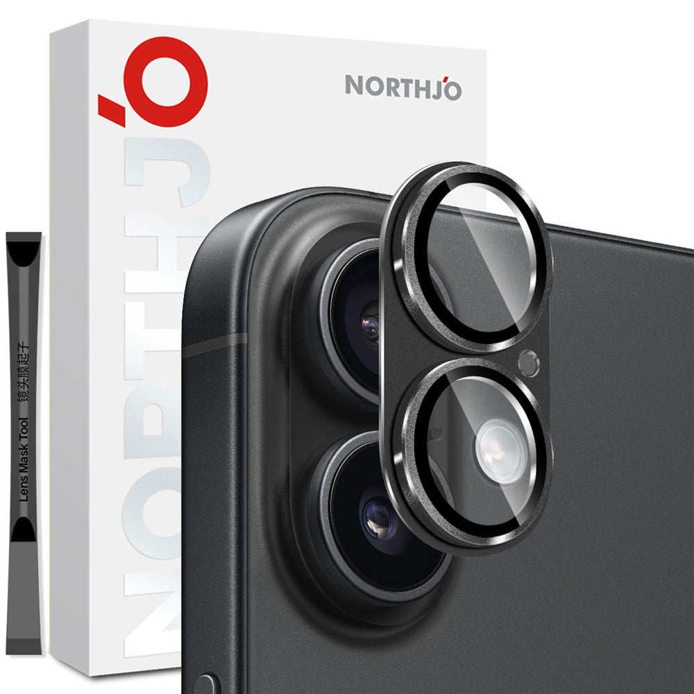 NORTHJO For iPhone 17 Camera Lens Protector Matte Integrated Metal Tempered Glass Lens Film
