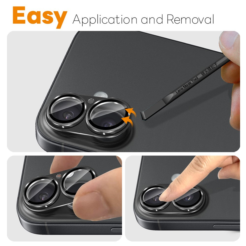 NORTHJO For iPhone 17 Camera Lens Protector Matte Integrated Metal Tempered Glass Lens Film