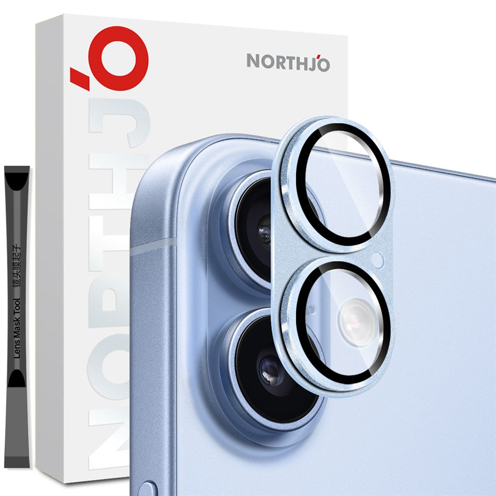 NORTHJO For iPhone 17 Camera Lens Protector Matte Integrated Metal Tempered Glass Lens Film