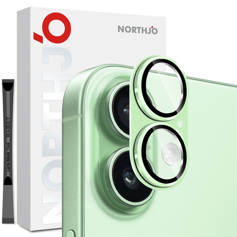 NORTHJO For iPhone 17 Camera Lens Protector Matte Integrated Metal Tempered Glass Lens Film