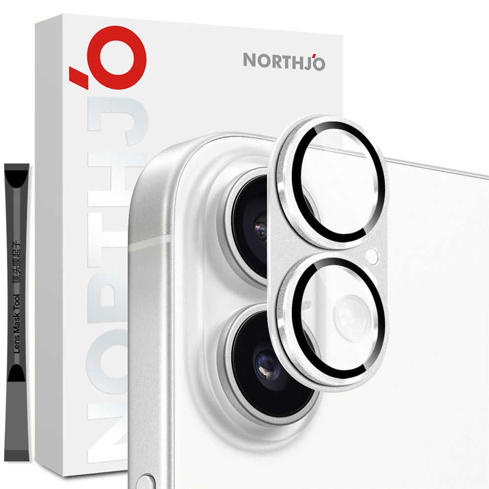 NORTHJO For iPhone 17 Camera Lens Protector Matte Integrated Metal Tempered Glass Lens Film