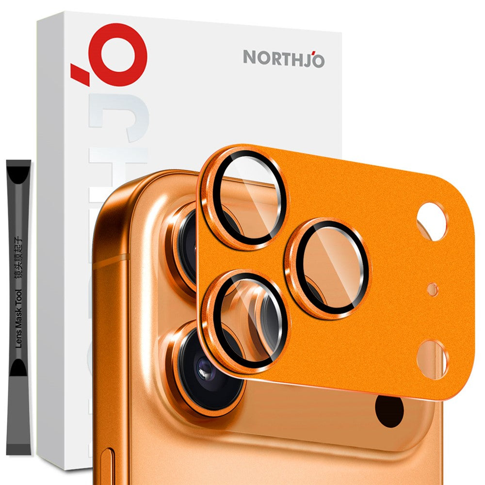 NORTHJO mattes Metall Panzerglas für iPhone 17 Pro Kamer Sladechutzfolie