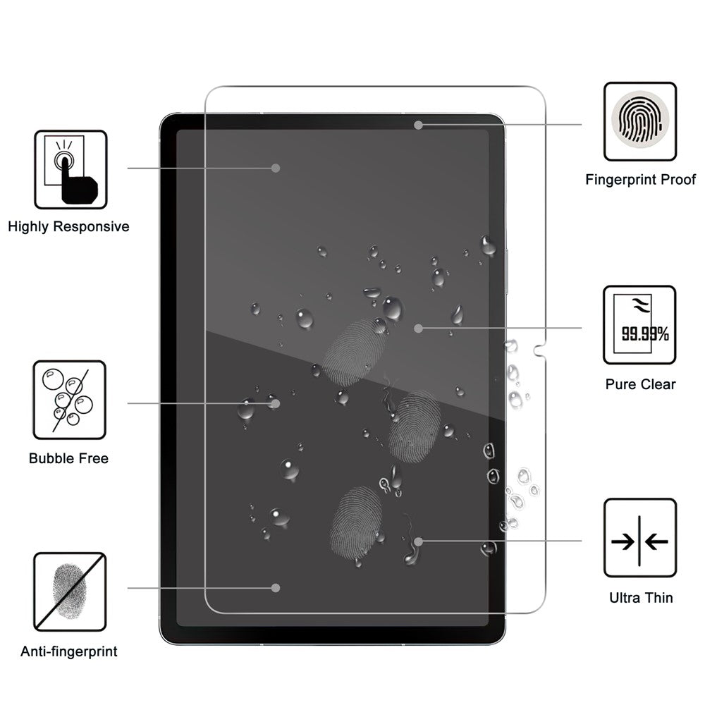 For Samsung Galaxy Tab A11+ / A9+ Tempered Glass Screen Protector 2.5D Straight Edge Screen Film