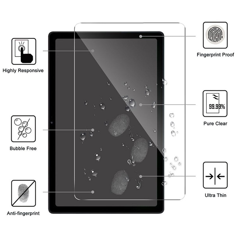 For Lenovo Tab 10.1 (2025) Tempered Glass Screen Protector 2.5D Straight Edge Full Screen Film Full Glue