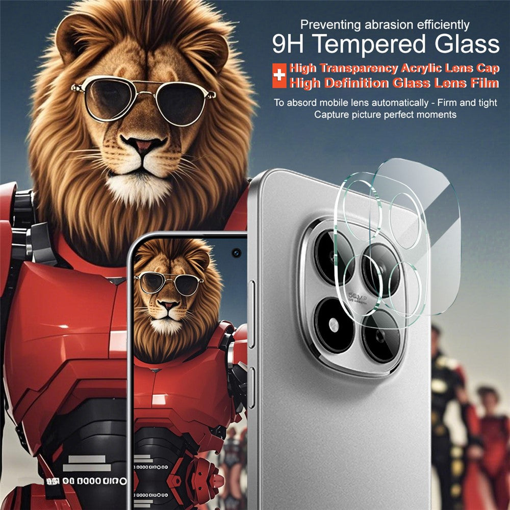 IMAK For Xiaomi Redmi Poco M8 Pro 5G / Note 15 Pro 5G (Global) / Note 15 Pro+ 5G (Global) Tempered Glass Full Coverage Camera Lens Protector + Acrylic Lens Cap
