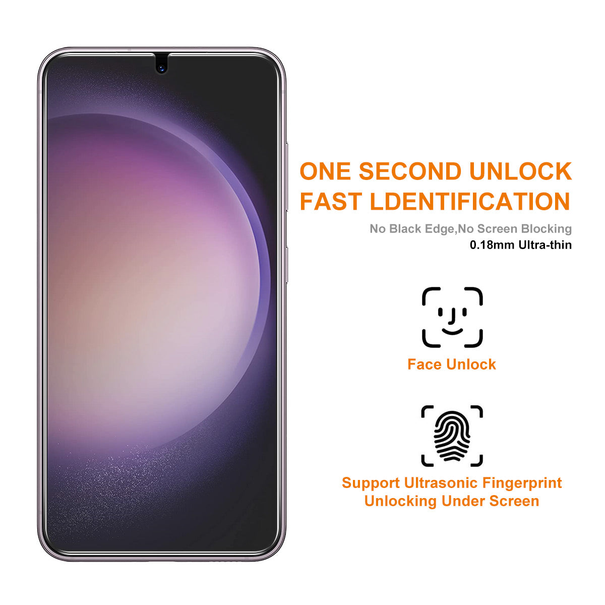 ENKAY HAT PRINCE For Samsung Galaxy S26 2Pcs Screen Protector   Fingerprint Unlock 0.18mm High Aluminum-silicon Glass