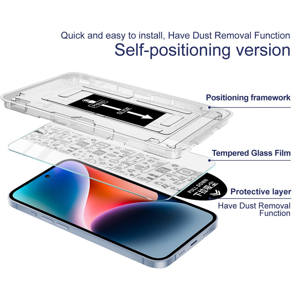 IMAK H Series For OnePlus Ace 6T 5G / Ace 6 5G / 15R 5G Tempered Glass Screen Protector Easy Installation Film with Auto Dust-Remove Tool