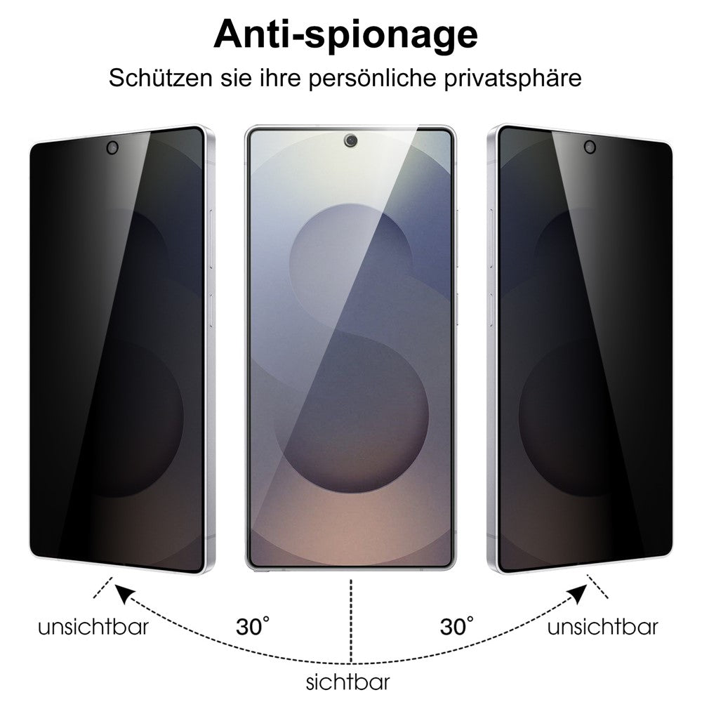 For Samsung Galaxy S26 Ultra Tempered Glass Full Screen Protector 2.5D Arc Edge Anti-Spy Film