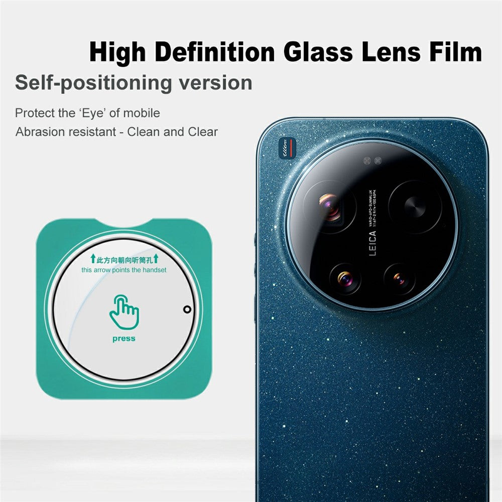 IMAK For Xiaomi 17 Ultra 5G / 17 Ultra by Leica Camera Lens Protector Tempered Glass Full Cover Lens Film with Self Positioning Frame