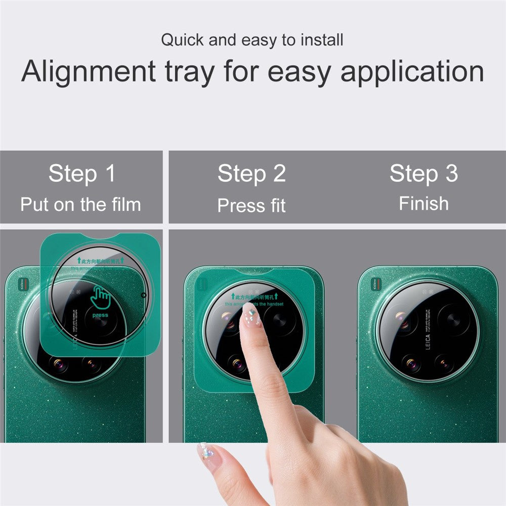 IMAK For Xiaomi 17 Ultra 5G / 17 Ultra by Leica Camera Lens Protector Tempered Glass Full Cover Lens Film with Self Positioning Frame