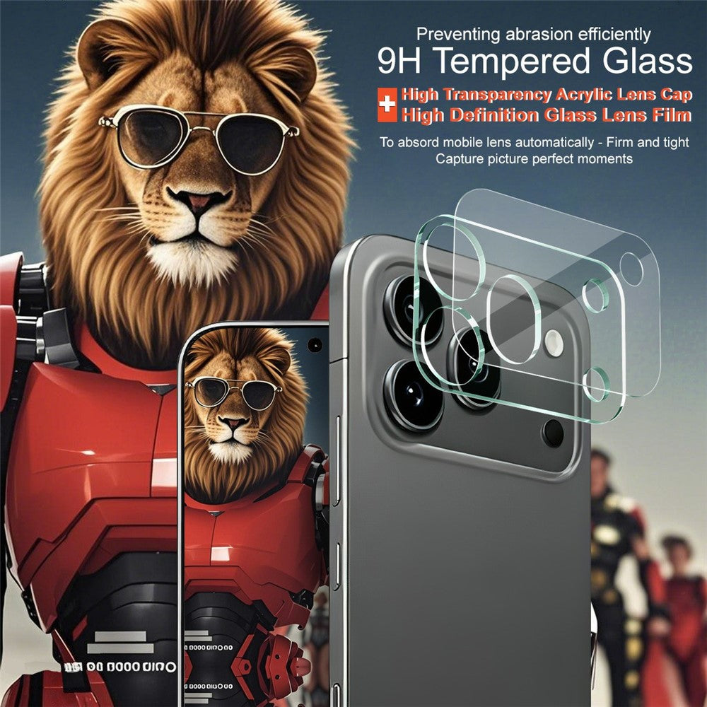 IMAK For Honor 600 Pro 5G Tempered Glass Full Cover Camera Lens Protector + Acrylic Lens Cap