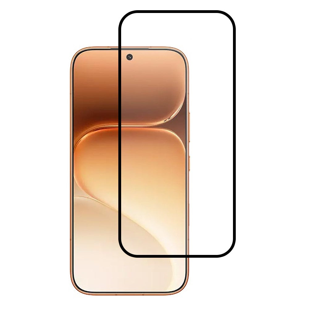 For Honor 600 5G / 600 Pro 5G Full Screen Protector Full Glue Arc Edge HD High Aluminium-silicon Glass Film with Black Silk Print Edge (Fingerprint Unlock)