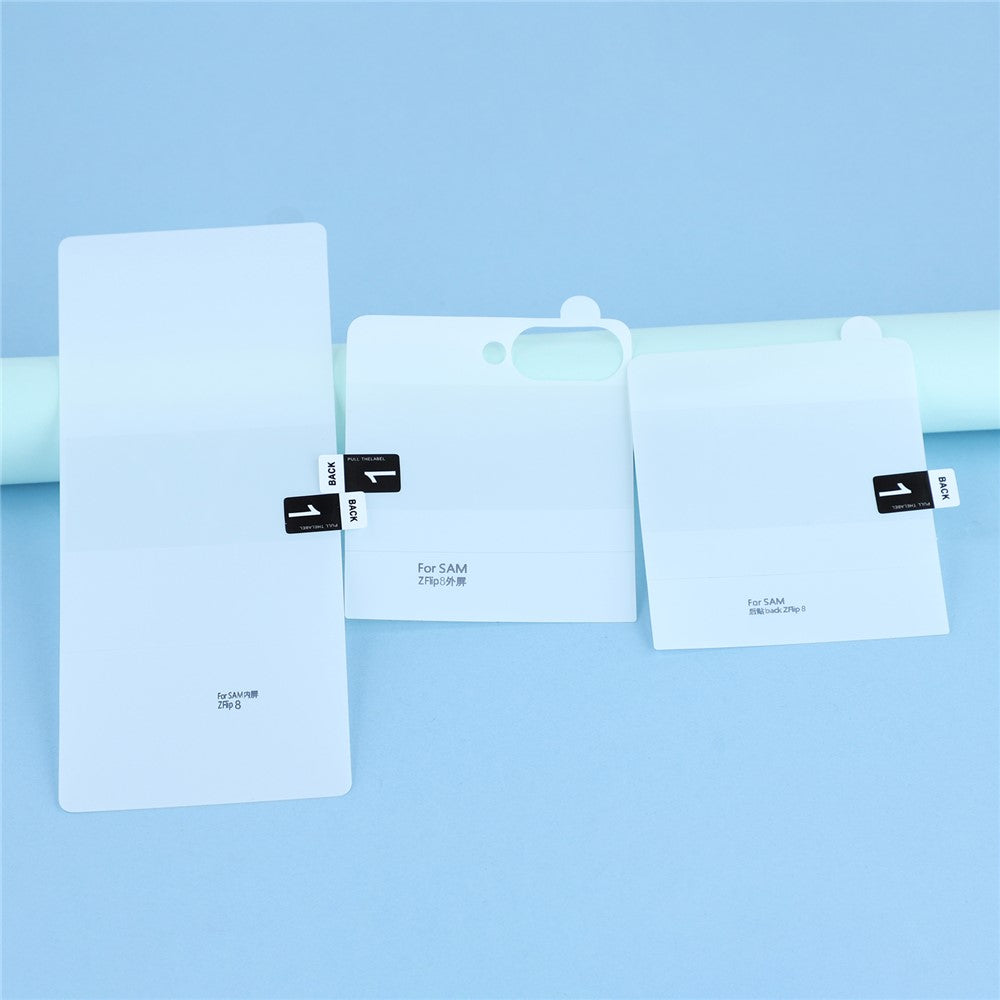 For Samsung Galaxy Z Flip8 Screen Protector Set, Front + Back Full Cover TPU+PET Hydrogel Film