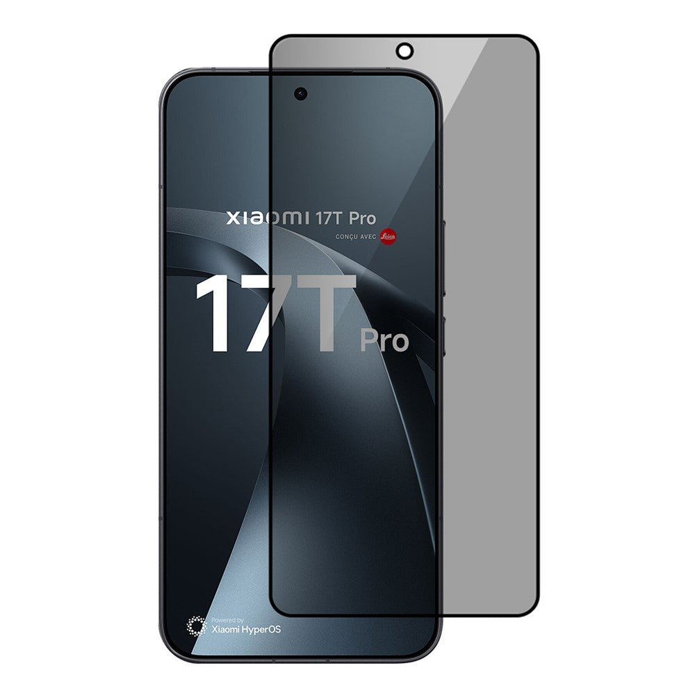 For Xiaomi 17T Pro Anti-Spy Full Screen Protector 0.18mm Full Glue Tempered Glass Film (Fingerprint Unlock Version)