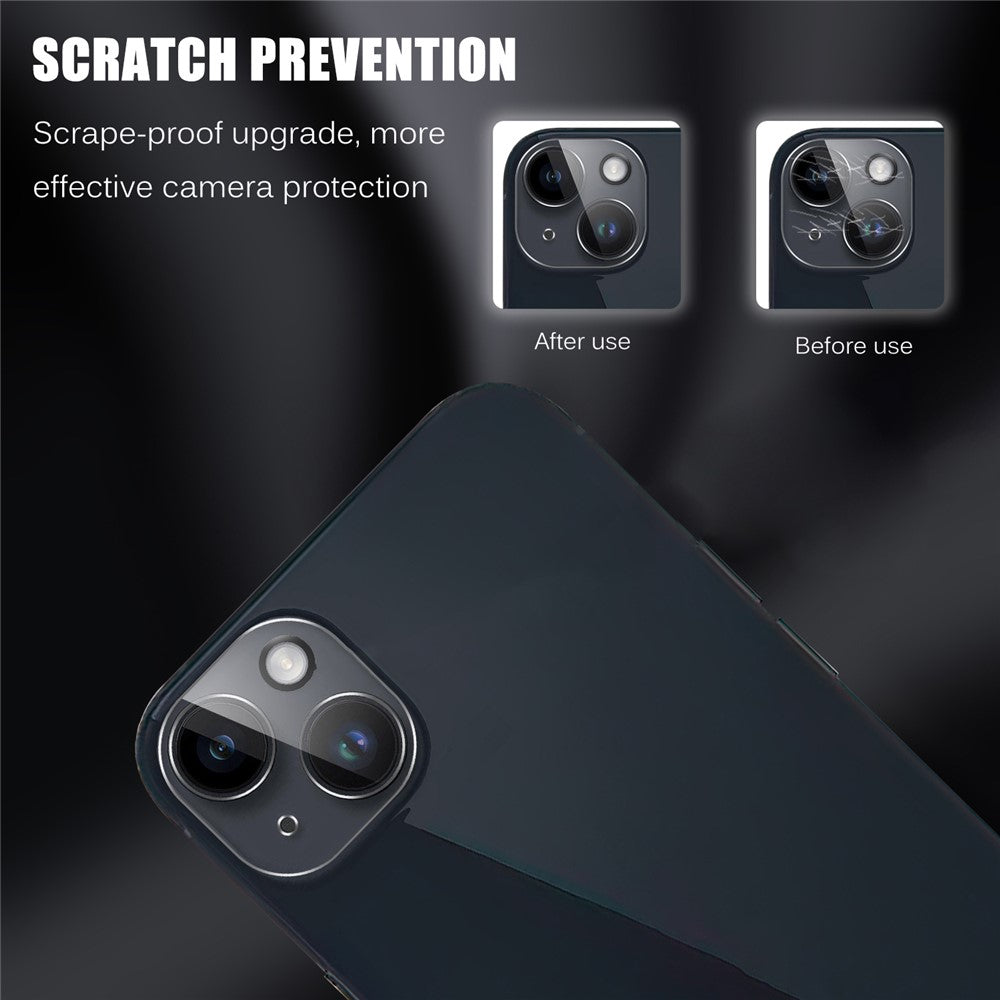 Tempered Glass Camera Lens Protector for iPhone 15 / 15 Plus Anti-explosion Ultra Clear Phone Lens Film