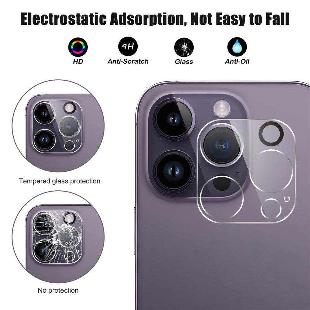 HD Clear Camera Lens Protector for iPhone 15 Pro / 15 Pro Max , Anti-explosion Tempered Glass Phone Rear Lens Film