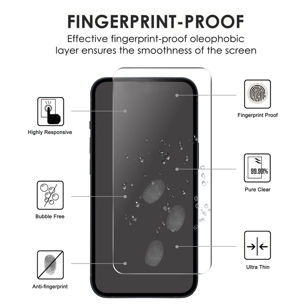For Samsung Galaxy A25 5G (Global) (161.0 x 76.5 x 8.3mm) Tempered Glass Film 2.5D Arc Edge Ultra Clear Phone Screen Protector