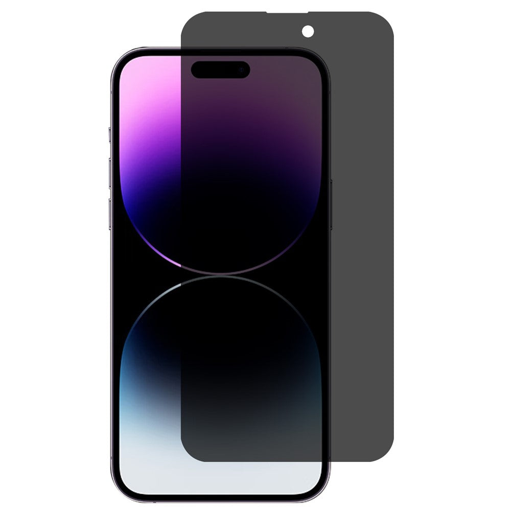 For iPhone 15 Pro Privacy Screen Protector 180-Degree Anti-Spy Tempered Glass Full Coverage Film