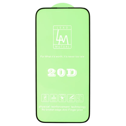 For iPhone 15 Silk Printing Screen Film 20D Tempered Glass Full Glue Complete Screen Covering Protector