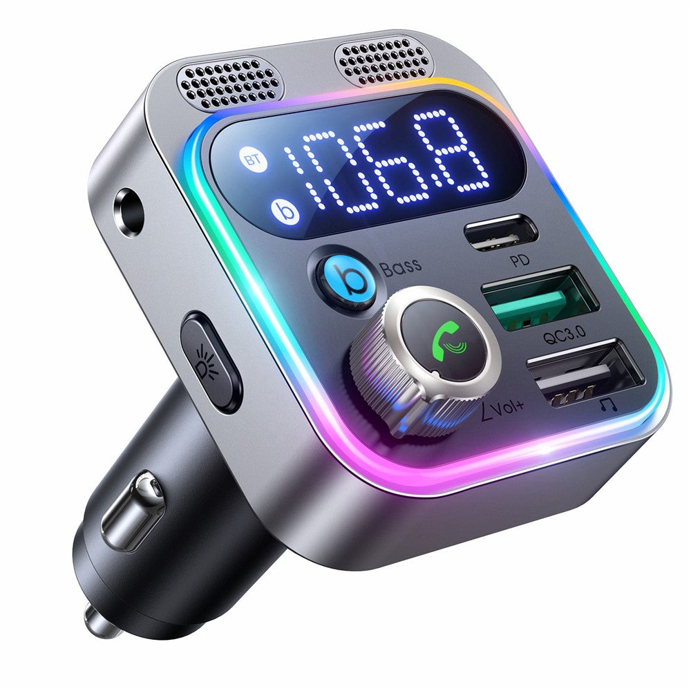 JOYROOM JR-CL16 48W KFZ-Schnellladegerät BT FM-Sender mit LED-Display & Freisprechfunktion