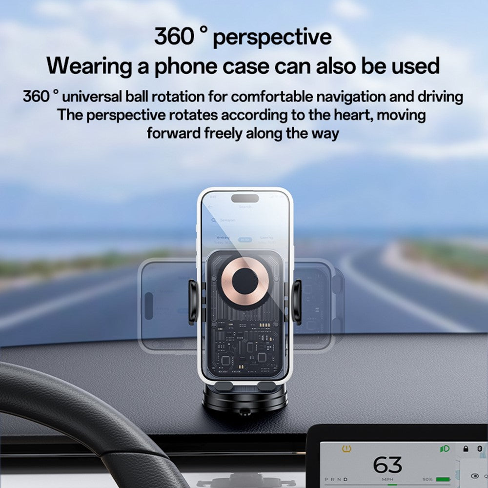 YESIDO C307 KFZ Handyhalterung 15W Wireless Charger Saugnapf Smart Clamp