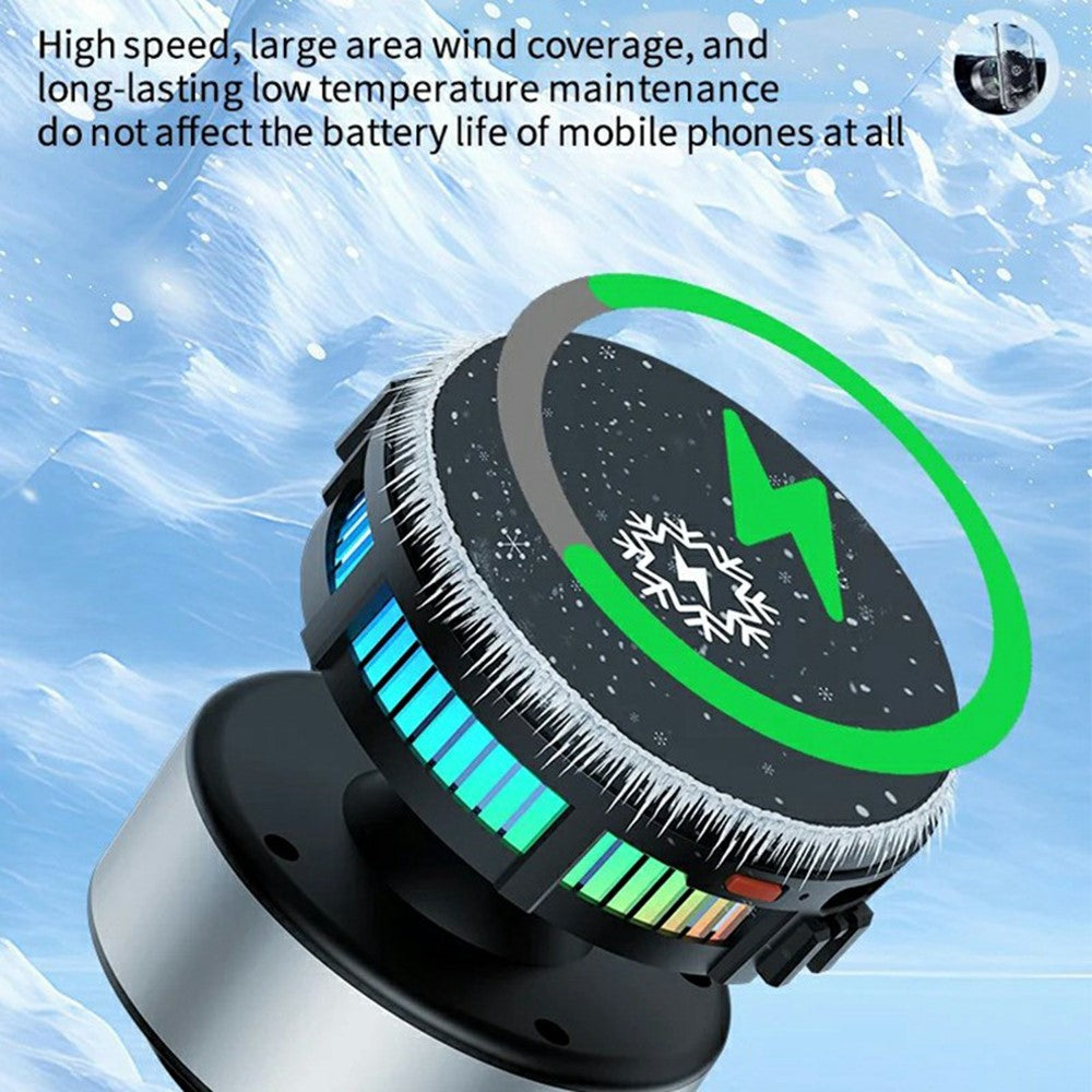X19 Handyhalterung für Auto: 15W Wireless Charging, Kühlung, Magnet, 360° Rotation