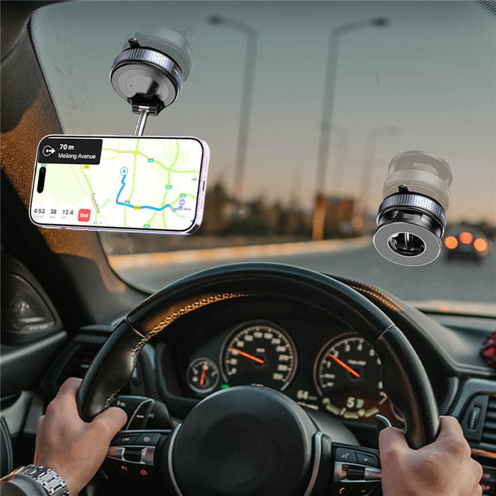 K007 360 Degree Rotation Car Suction Cup Base Magnetic Mount Phone Holder Dashboard Stand