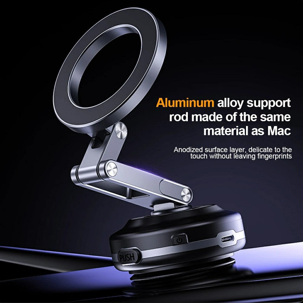 X63 Magnetische Handy-Navigationshalterung: Vakuum-Saugnapf, klappbarer Arm, Aluminiumlegierung