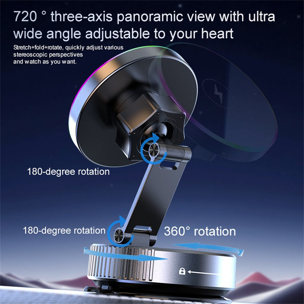 K5 Kfz Wireless Charger Halterung 360° Drehbar & Faltbar mit Magnet