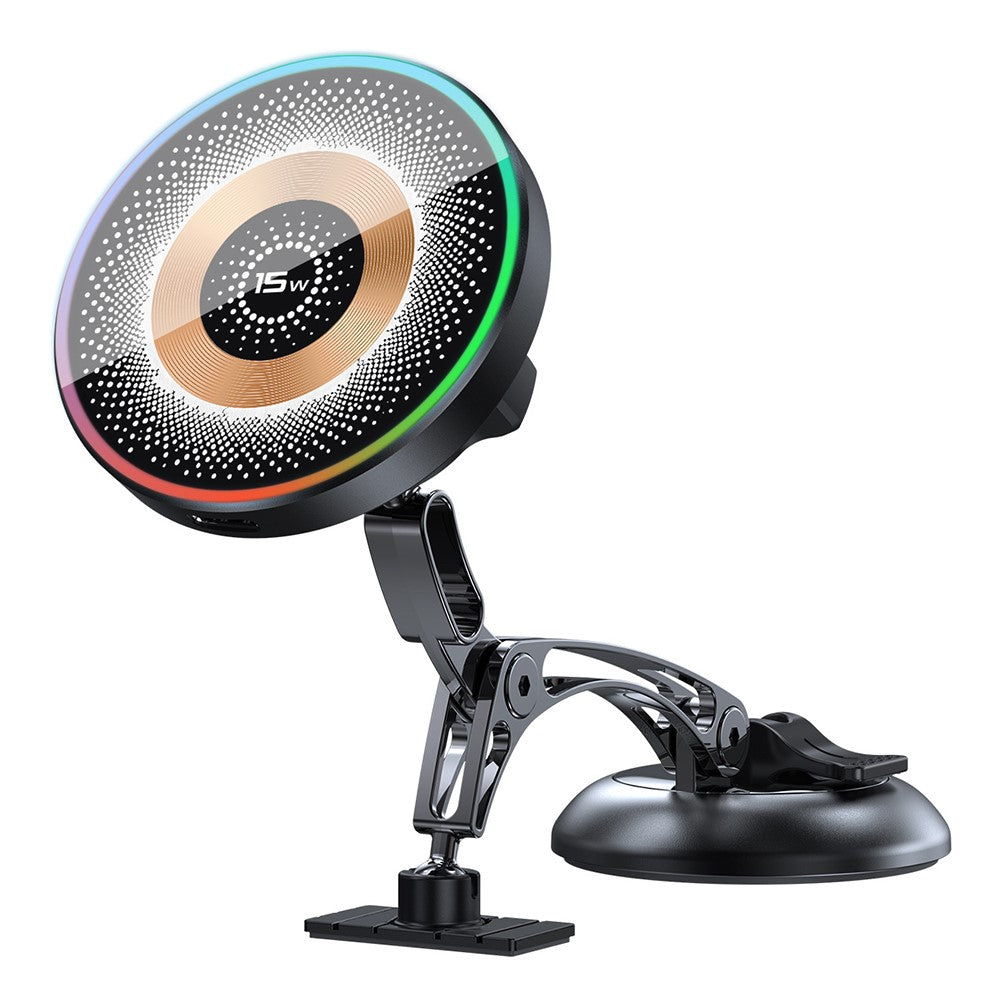 QH-AKD248 Magnetische Ladehalterung fürs Auto, 15W Schnellladung, Vakuumsauger für Armaturenbrett/Windschutzscheibe